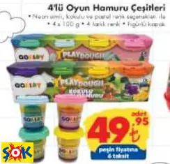 GOKİDY 4'LÜ OYUN HAMURU ÇEŞİTLERİ